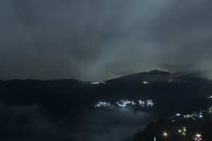 Abends wird die Sicht jeweils klarer und ich siehe zu den umliegenden Dörfern.