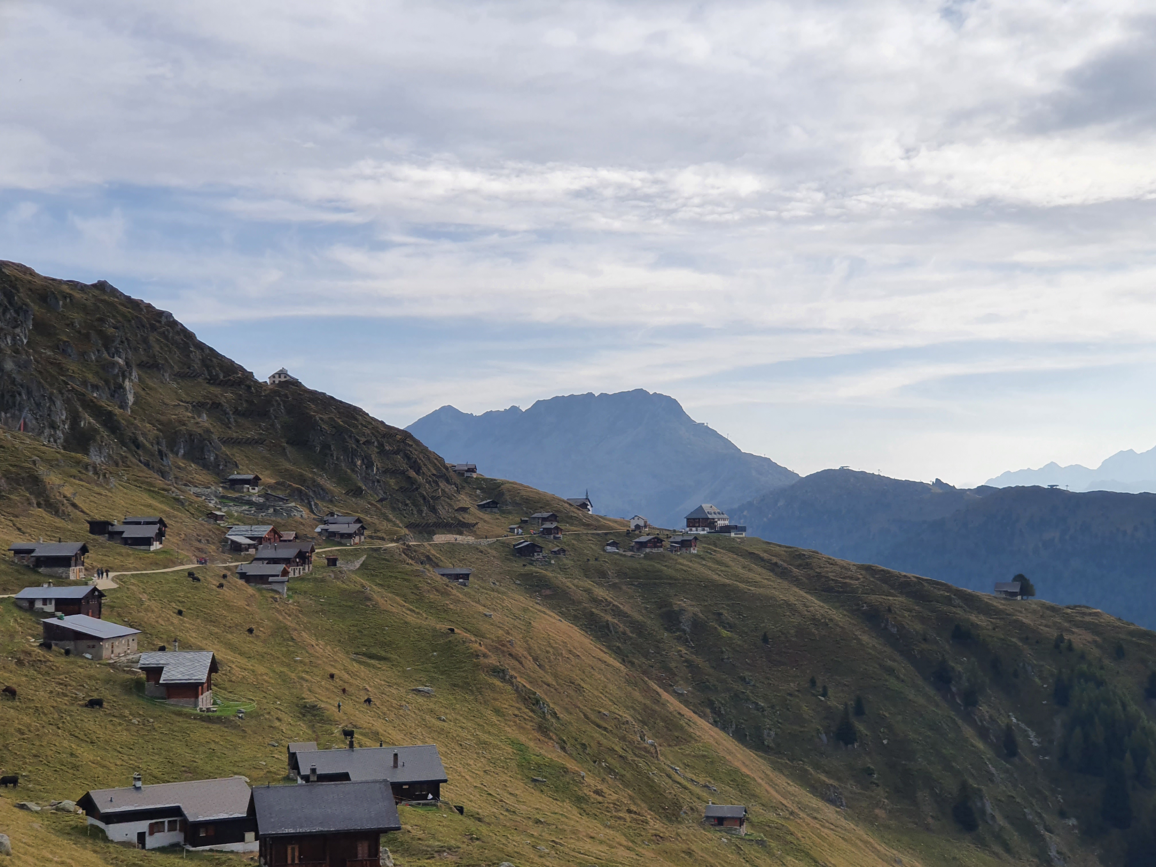 Belalp. Hotel Belalp am Morgen.