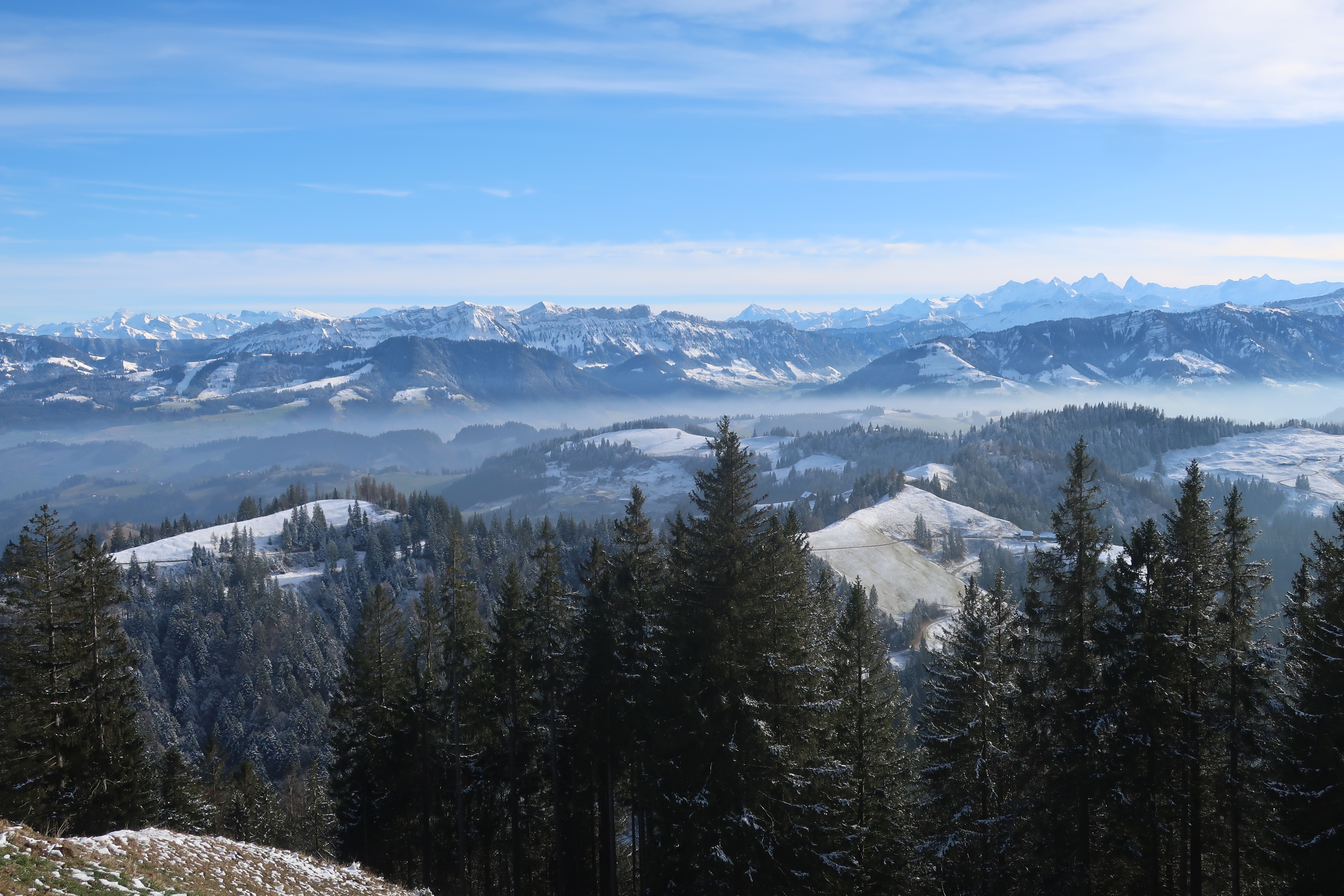 Blick vom Napf Richtung Entlebuch.