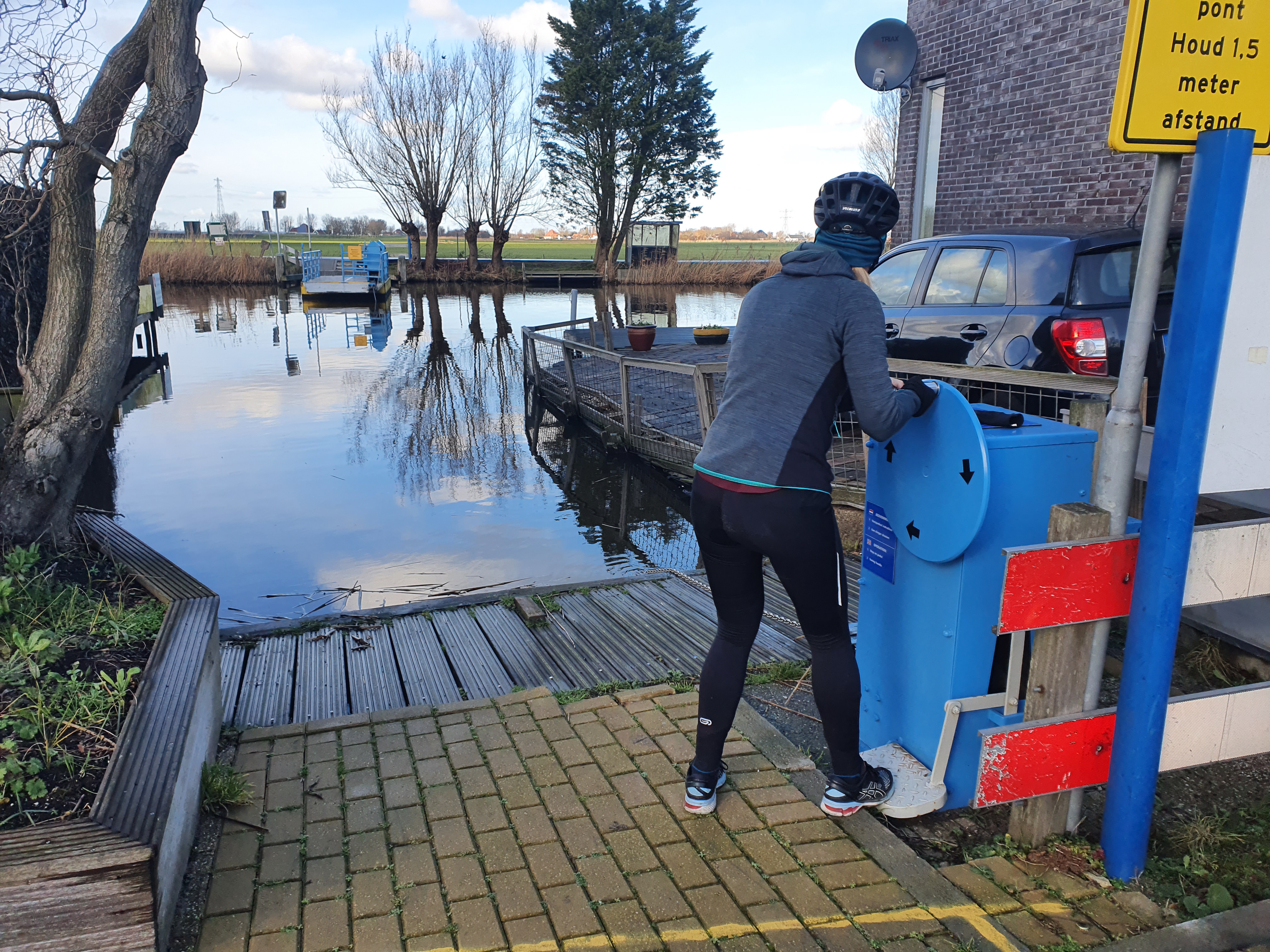 Kurbeln zum Überqueren des Knollendamm.
