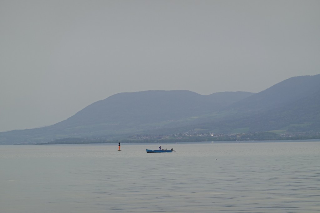 Boot auf dem Neuenburgersee bei Marin-Epagnier.